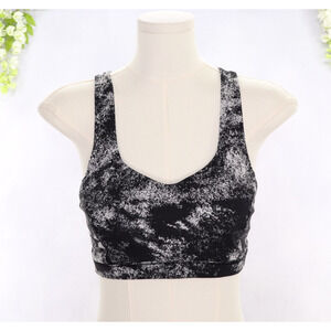 Lululemon Women Free To Be Serene Bra Light Support Black Alpine White 6